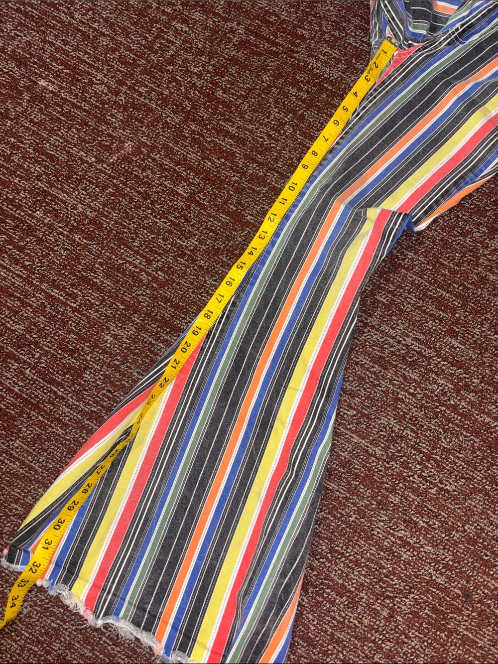 Lucky & Blessed striped multicolor bell bottom jeans western cowgirl big bell 6 - Picture 16 of 16